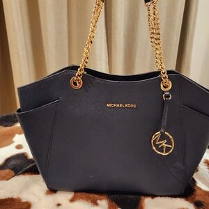 Michael Kors Navy Shoulder Bag